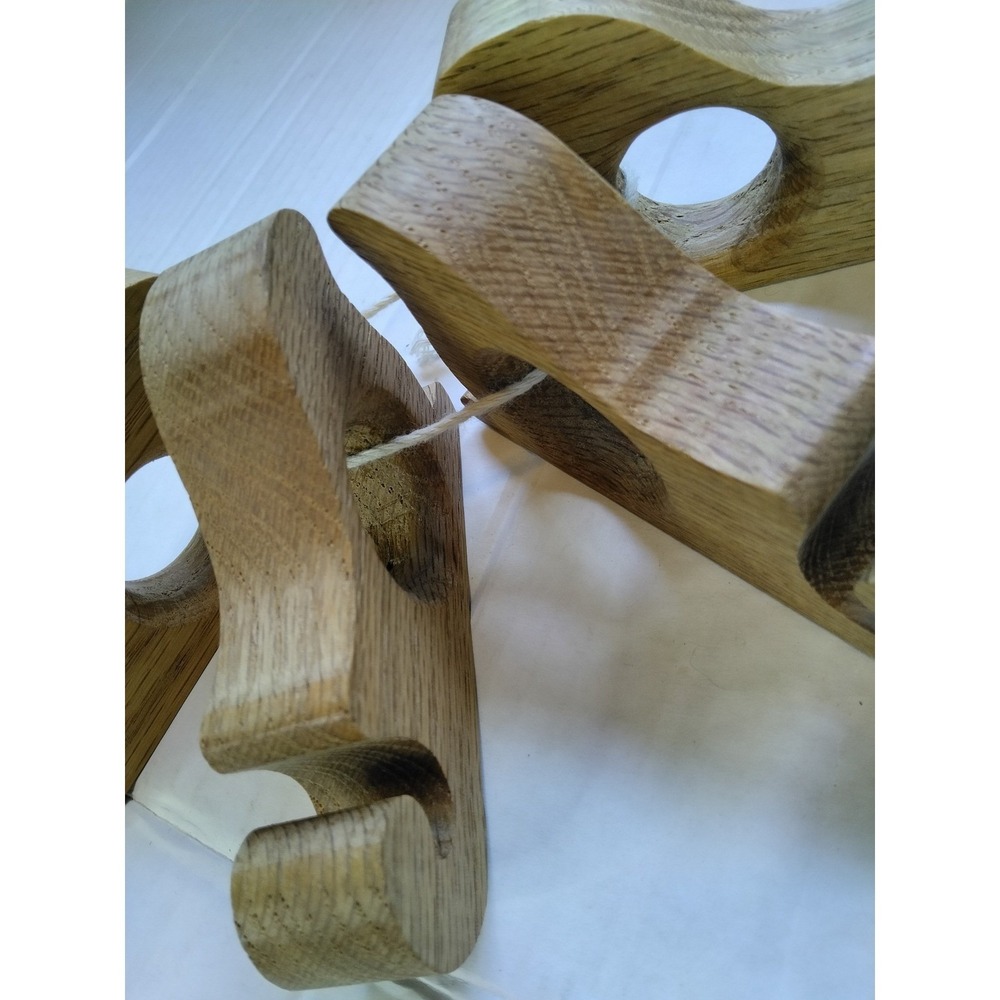 Set of 4 Vintage Wooden Sleigh Napkin Rings Christmas Holiday Table Decor - Picture 6 of 8
